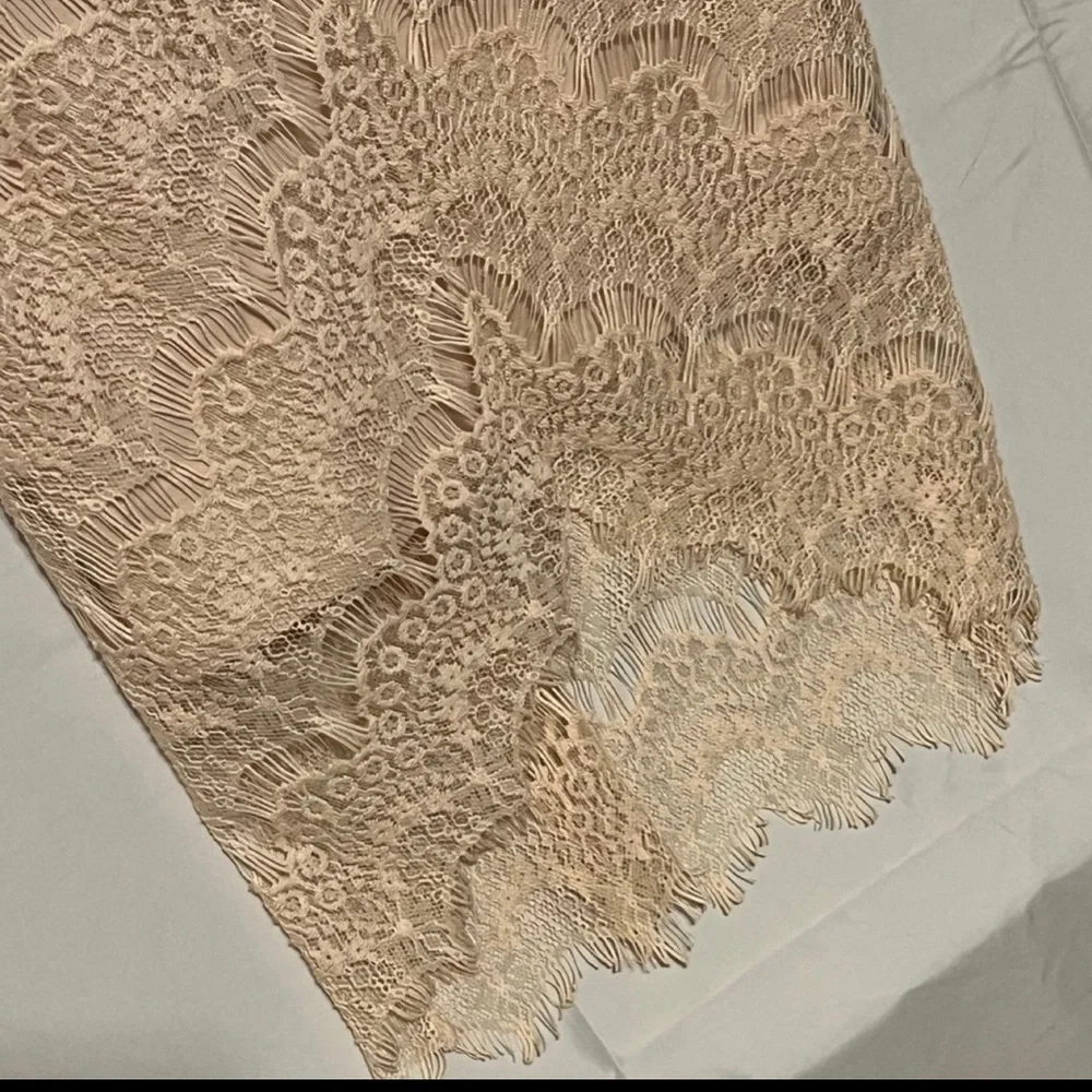 S Free People Cream Crochet Lace Midi Slip Lined Dress.  Intimately Free People - Picture 4 of 14